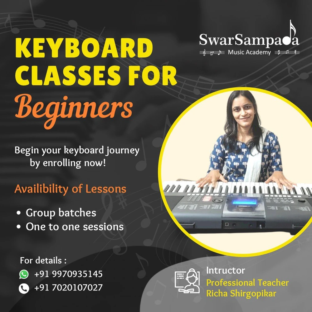 Keyboard classes for beginners with Richa Shirgopikar