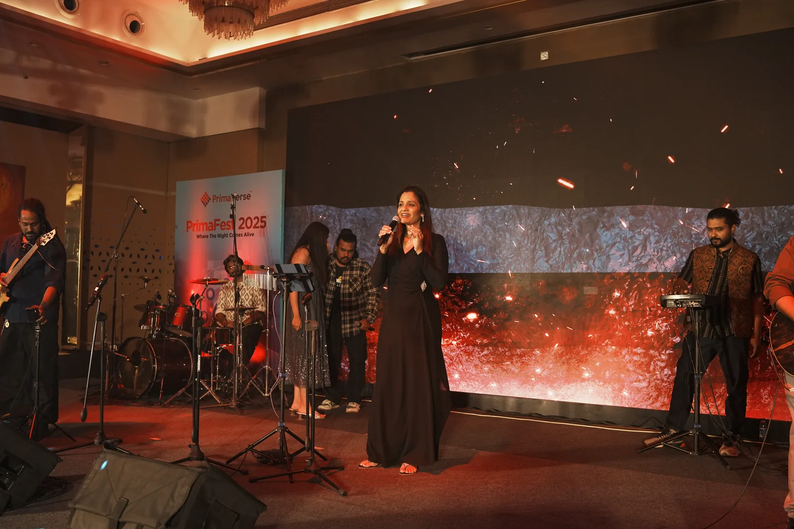 SwarSampada musicians performing live at PrimaFest 2025